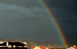 I duga i kiša iznad Požarevca na Veliki petak