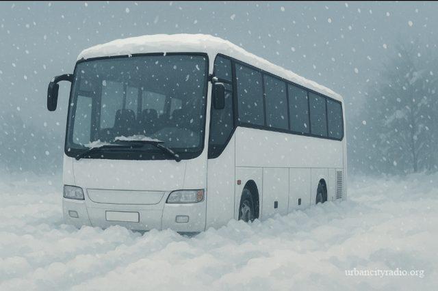 Autobus u snegu